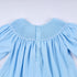 Blue nativity hand smocked ruffle pants set