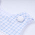 Blue character hand smocked gingham bubble