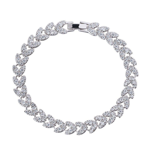 heart-cz-tennis-bracelet-with-white-diamond-cubic-zirconia-Sophia's StyleBracelets-1