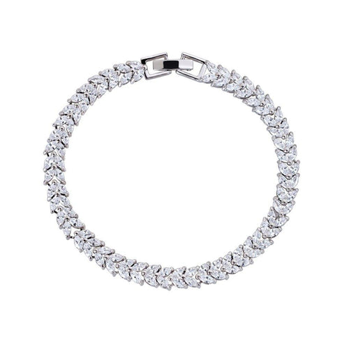 heart-cubic-zirconia-tennis-bracelet-with-marquise-cut-white-diamond-cubic-zirconia-stones-Sophia's StyleBracelets-1