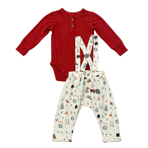 baby-boy-henley-bodysuit-suspenders-set-in-christmas-farm-baby-sprouts-sophias-styleBoy's Long Sleeve Tee-1