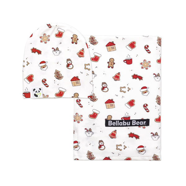 bamboo-swaddle-beanie-set-Bellabu Bear at Sophia's StyleSwaddle & Beanie-1