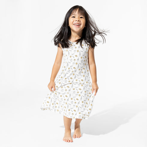 milk-cookies-white-bamboo-girls-sleeveless-dress-bellabu-bear - Sophia's Style -4