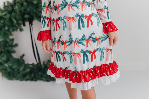 Holly Bow Lounge Gown