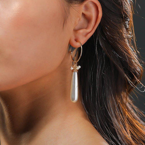 hoop-dangle-earring-with-fax-pearl-Sophia's Style-2