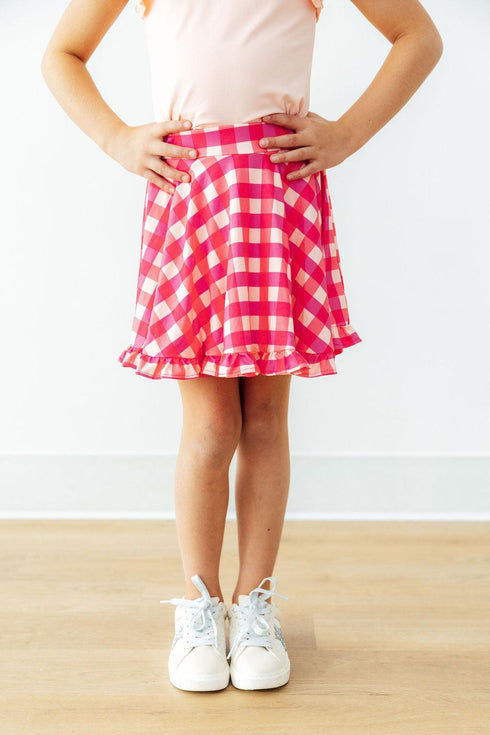 hot-pink-gingham-ruffle-twirl-skort-Mila&Rose-Sophia's Style-4