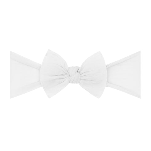 itty-bitty-knot-white Baby Bling Bows clips headbands - Sophia's StyleITTY BITTY KNOT-