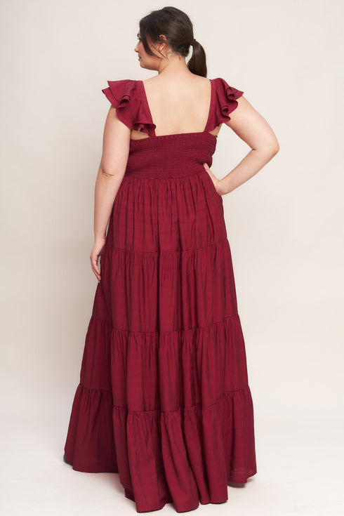 summer-milk-deep-red-woven-maxi-dress-1 Flying Tomato - Sophia's Style-2