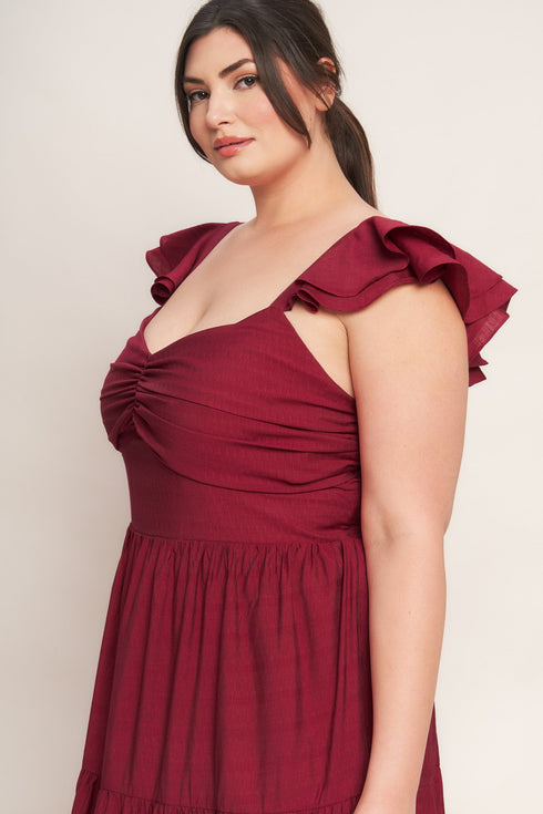 summer-milk-deep-red-woven-maxi-dress-2-flying-tomato-Sophia's Style-7