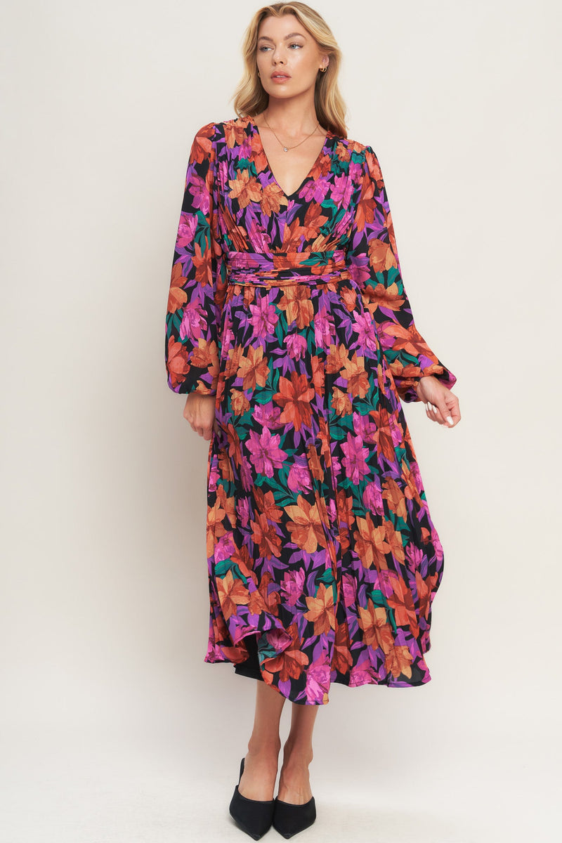 SPEAK NOW WOVEN MIDI DRESS