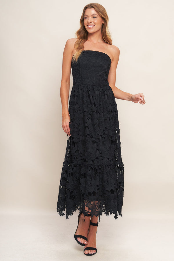 carefree-nights-black-lace-midi-dress Flying Tomato - Sophia's StyleDRESSES-1
