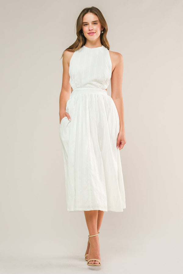 admired-from-afar-woven-midi-dress Flying Tomato-Sophia's StyleDRESSES-1