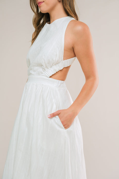 admired-from-afar-woven-midi-dress Flying Tomato-Sophia's Style-4