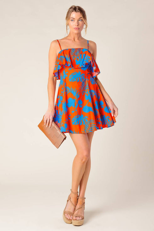 stopping-time-orange-woven-mini-dress Flying Tomato-Sophia's Style-3