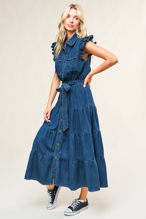 fan-favorite-woven-denim-midi-dress Flying Tomato-Sophia's StyleDRESSES-1