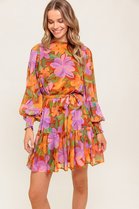 muted-garden-woven-mini-dress Flying Tomato-Sophia's StyleDRESSES-1