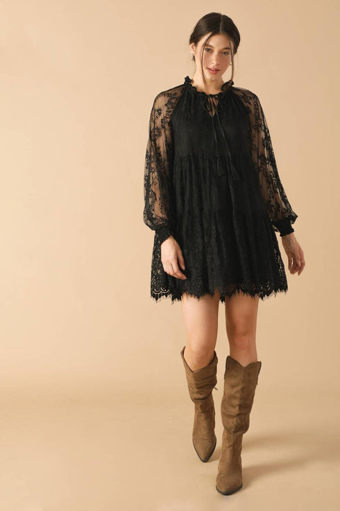 this-that-black-woven-lace-mini-dress Flying Tomato-Sophia's Style-5