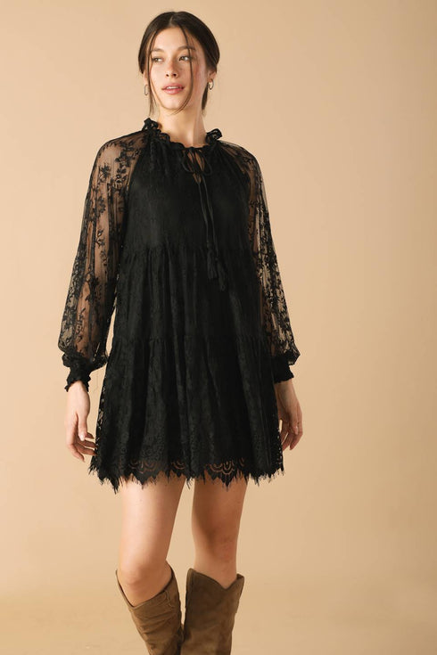 this-that-black-woven-lace-mini-dress Flying Tomato-Sophia's Style-6