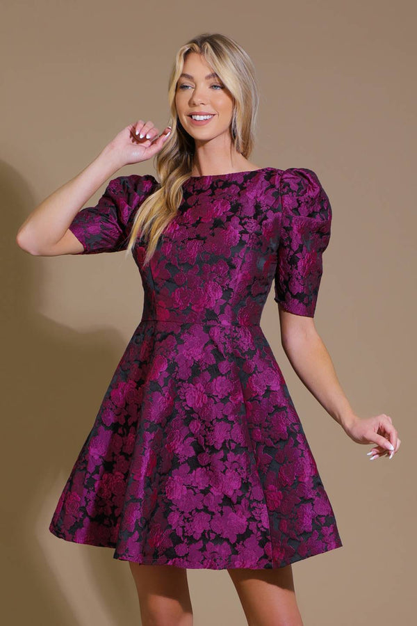 true-lover-woven-jacquard-mini-dress Flying Tomato-Sophia's StyleDRESSES-1