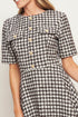 ELEGANT CHECK TWEED MINI DRESS