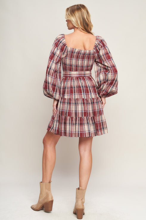 honey-hug-plaid-mini-dress Flying Tomato - Sophia's Style-2