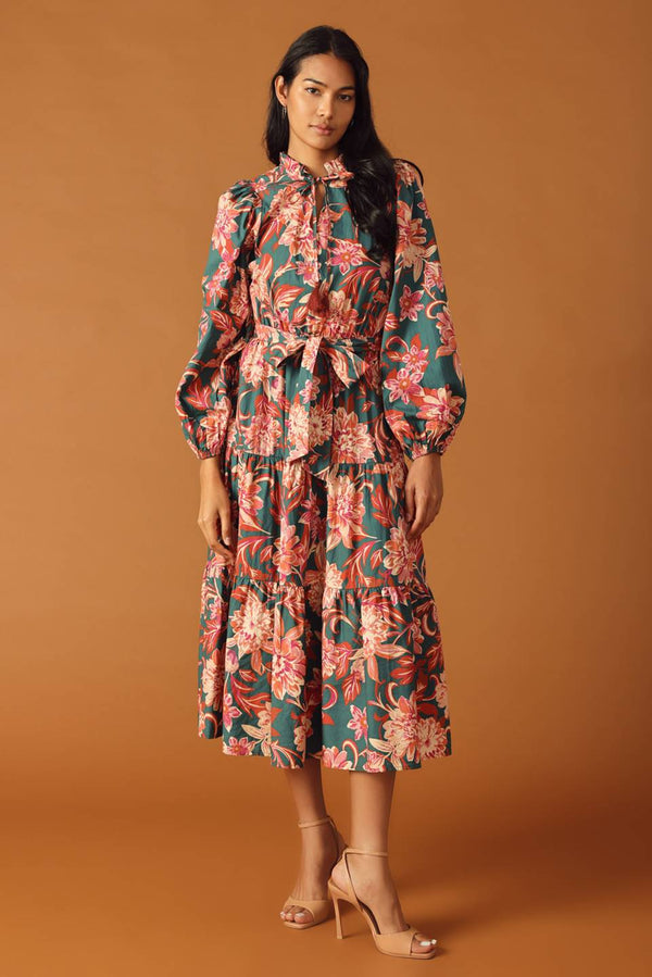 gleaming-glam-woven-midi-dress Flying Tomato-Sophia's StyleDRESSES-1