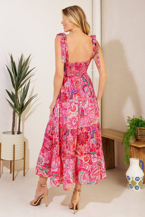 still-deciding-fuchsia-woven-midi-dress Flying Tomato-Sophia's Style-2