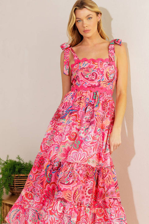 still-deciding-fuchsia-woven-midi-dress Flying Tomato-Sophia's Style-6