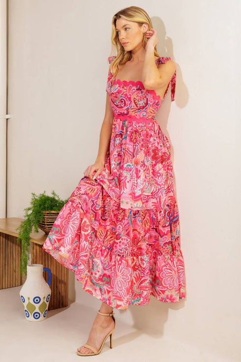 still-deciding-fuchsia-woven-midi-dress Flying Tomato-Sophia's Style-7