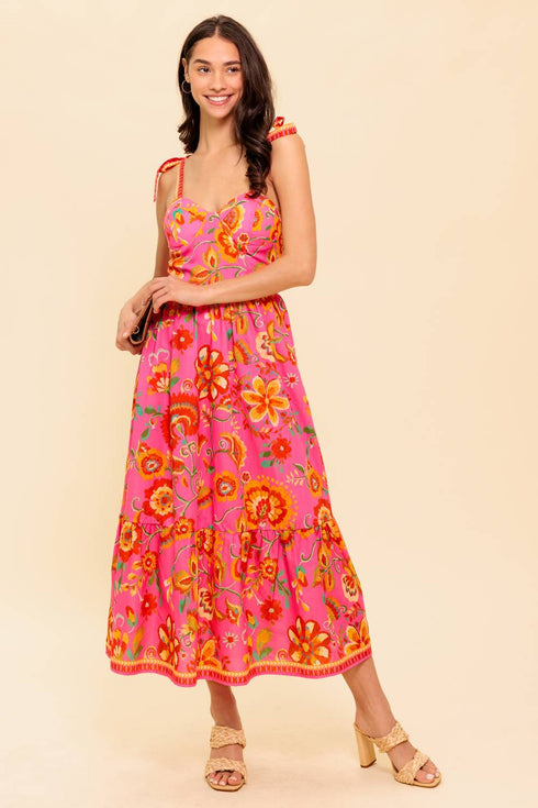 garden-gathering-pink-woven-midi-dress Flying Tomato-Sophia's Style-4