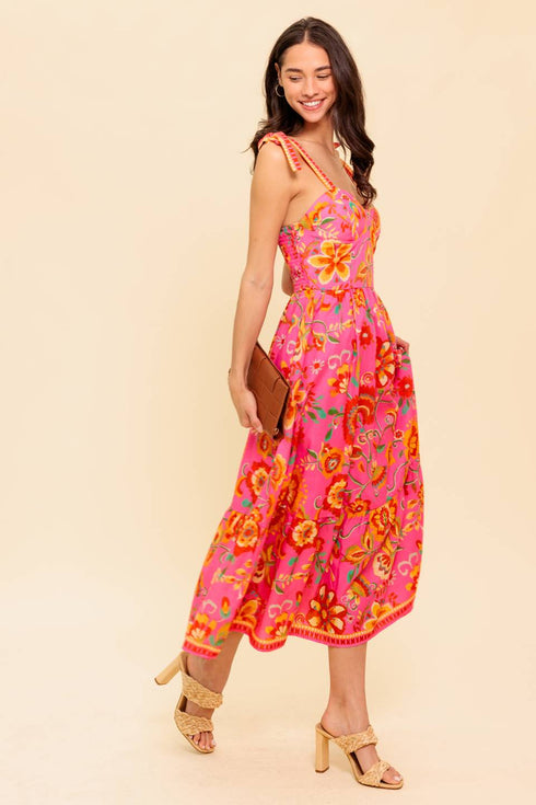 garden-gathering-pink-woven-midi-dress Flying Tomato-Sophia's Style-3