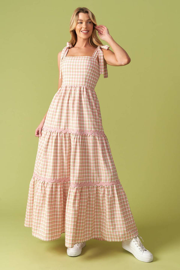 imagine-that-green-pink-plaid-midi-dress Flying Tomato-Sophia's StyleDRESSES-1