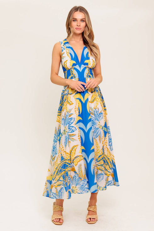 soft-meadow-blue-woven-midi-dress Flying Tomato-Sophia's StyleDRESSES-1