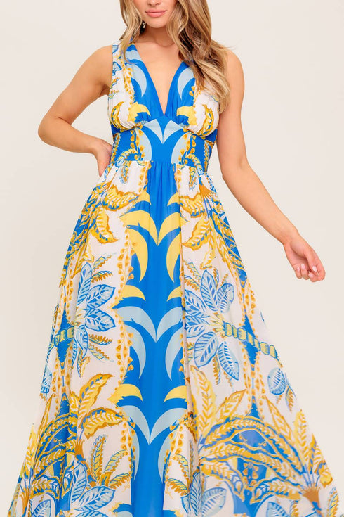 soft-meadow-blue-woven-midi-dress Flying Tomato-Sophia's Style-2