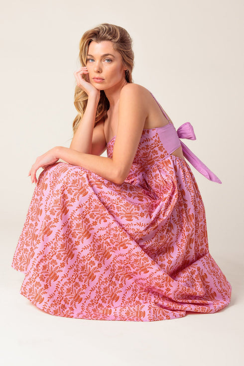 the-evette-pink-woven-midi-dress Flying Tomato-Sophia's Style-5