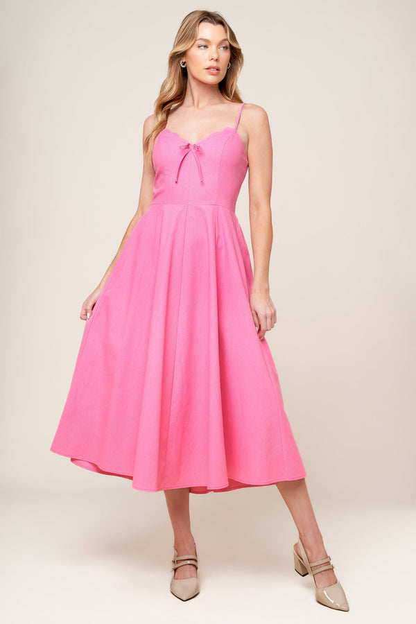 let-the-light-pink-woven-midi-dress Flying Tomato-Sophia's StyleDRESSES-1