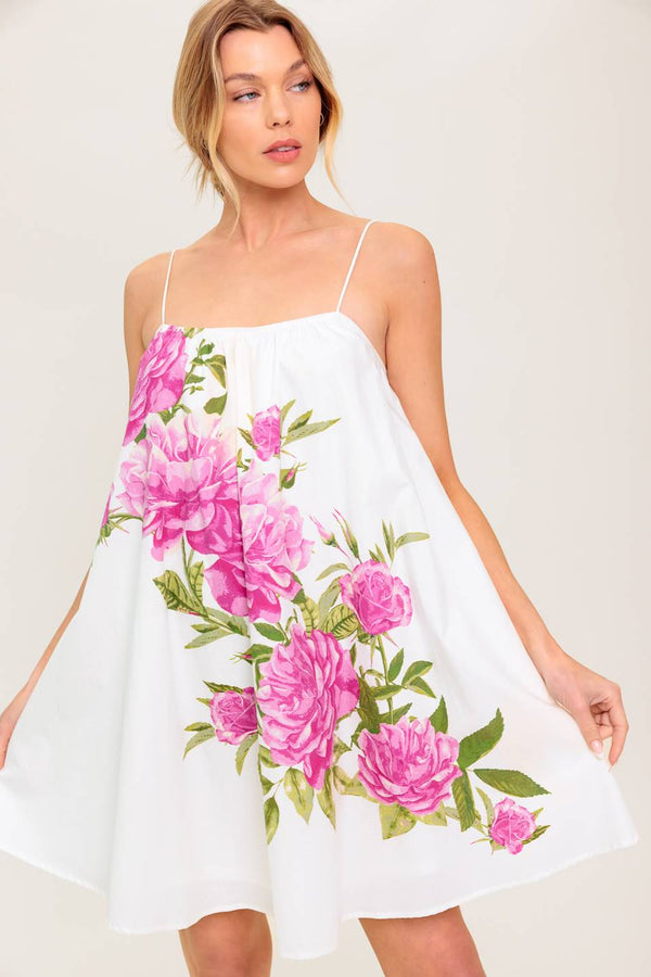 garden-whispers-pink-floral-woven-mini-dress Flying Tomato-Sophia's StyleDRESSES-1