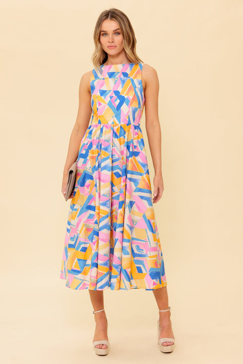 patton-park-blue-woven-midi-dress Flying Tomato-Sophia's Style-5