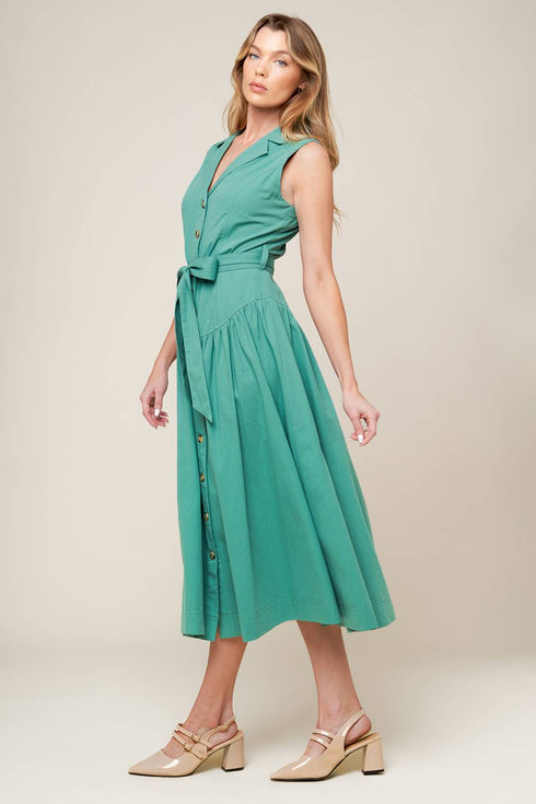 wishing-well-teal-green-woven-midi-dress Flying Tomato-Sophia's Style-4