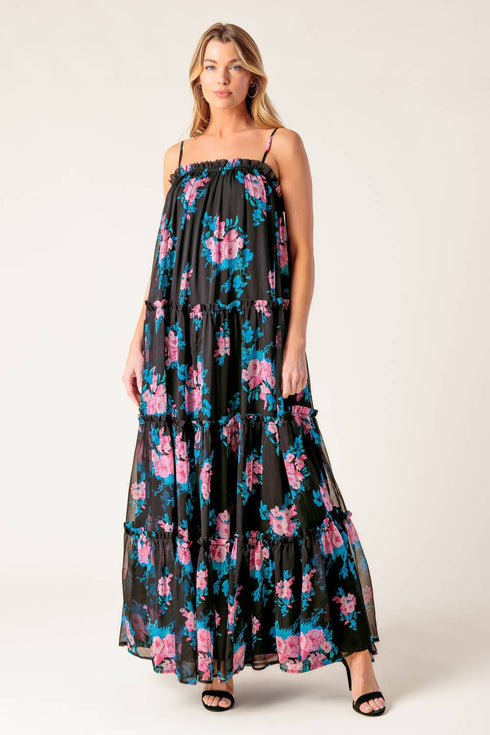 exciting-love-black-woven-maxi-dress Flying Tomato-Sophia's StyleDRESSES-1