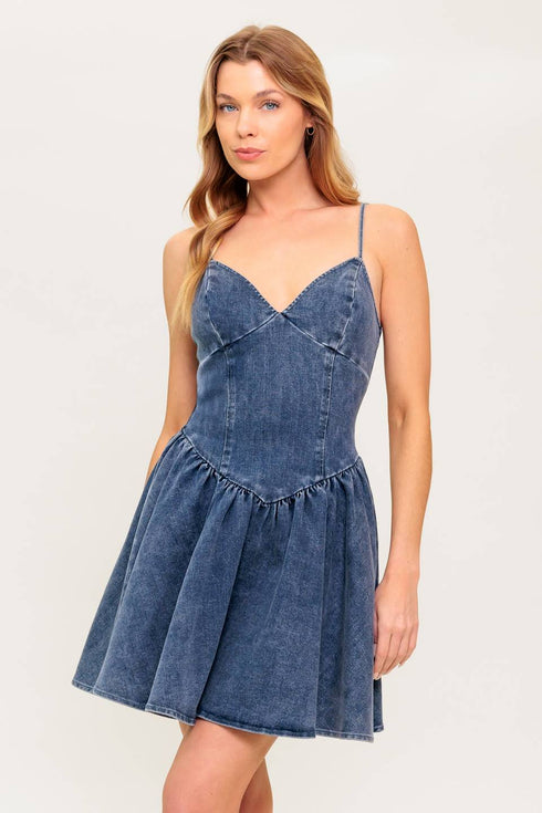 forever-free-denim-mini-dress Flying Tomato-Sophia's StyleDRESSES-1