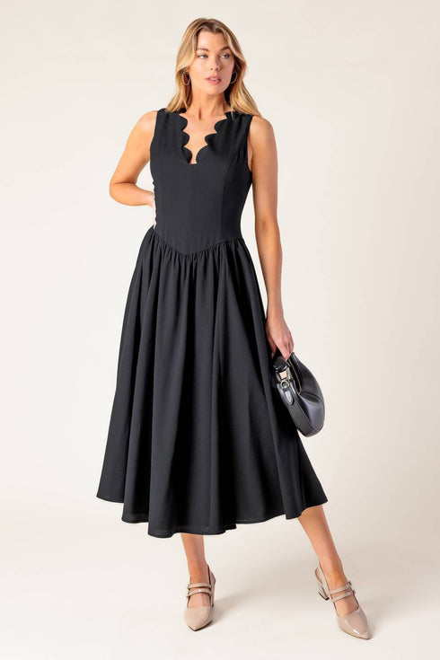 for-the-record-black-woven-midi-dress Flying Tomato-Sophia's StyleDRESSES-1