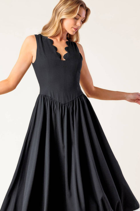 for-the-record-black-woven-midi-dress Flying Tomato-Sophia's Style-4