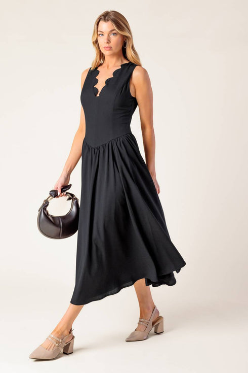 for-the-record-black-woven-midi-dress Flying Tomato-Sophia's Style-5