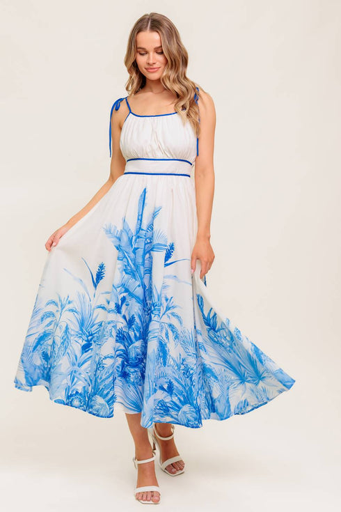 garden-breeze-blue-woven-midi-dress Flying Tomato-Sophia's StyleDRESSES-1