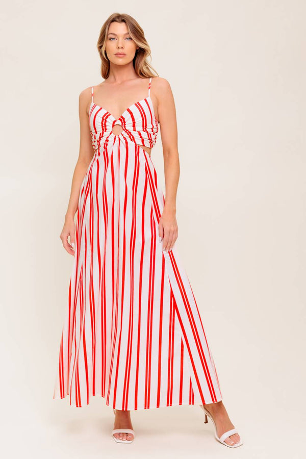 dream-petals-red-stripe-woven-ankle-dress Flying Tomato-Sophia's StyleDRESSES-1