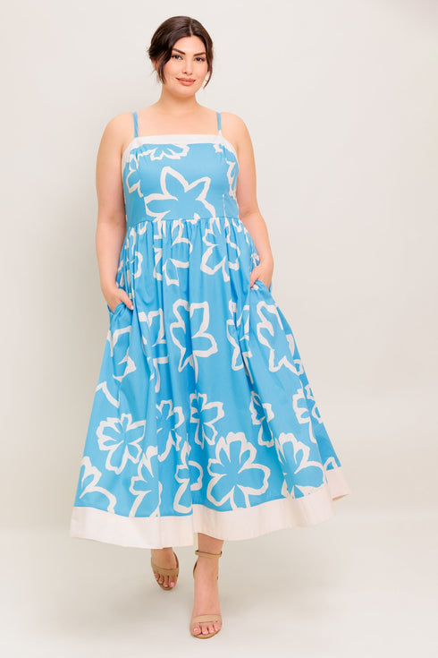 serene-petals-blue-woven-midi-dress Flying Tomato-Sophia's Style-10