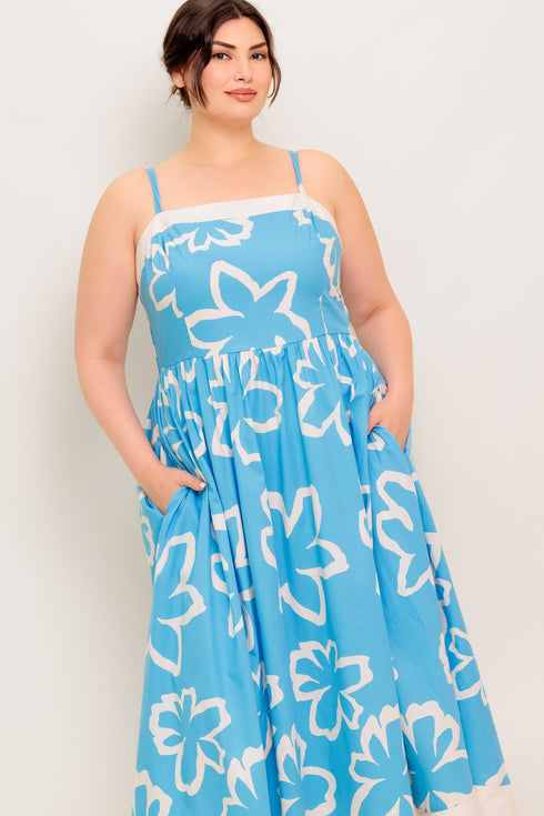 serene-petals-blue-woven-midi-dress Flying Tomato-Sophia's Style-11