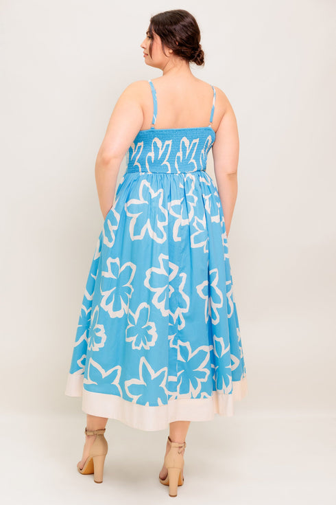 serene-petals-blue-woven-midi-dress Flying Tomato-Sophia's Style-15