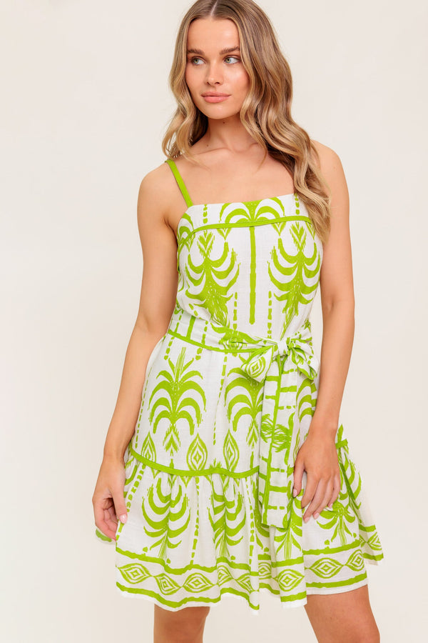 sundown-charm-green-woven-mini-dress Flying Tomato-Sophia's StyleDRESSES-1